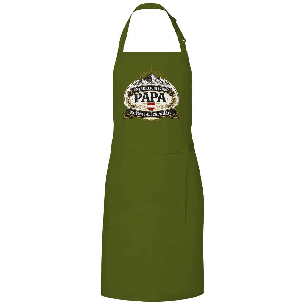 Grillschürze „Österreichischer Papa – selten & legendär“ | Lustige BBQ Schürze für Papa