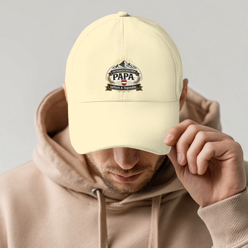 Dad Cap „Österreichischer Papa – selten & legendär“ | Stylische Papa Cap Österreich
