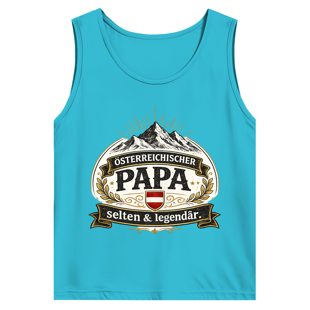 Herren Tank Top „Österreichischer Papa – selten & legendär“ | Lustiges Papa Muskelshirt