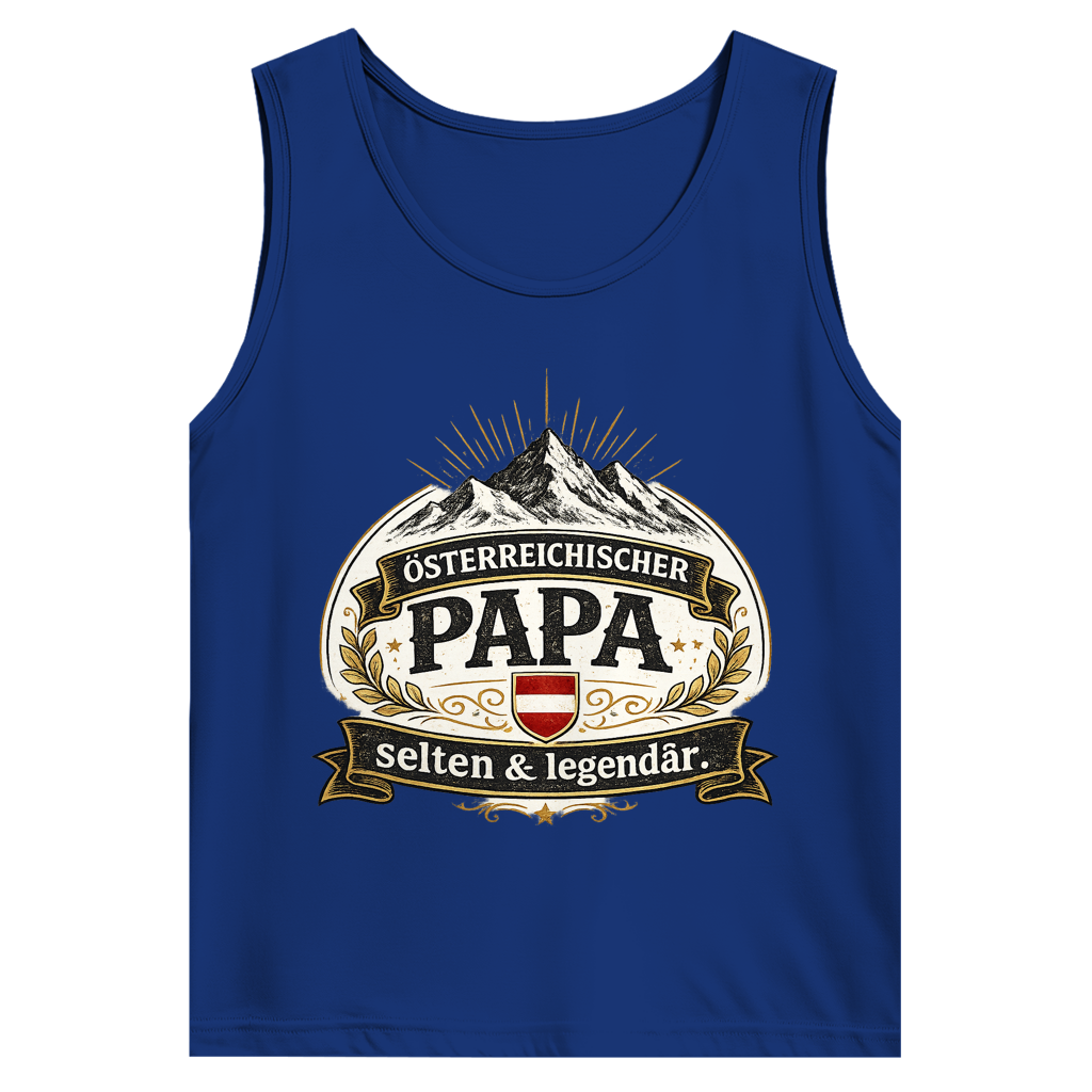 Herren Tank Top „Österreichischer Papa – selten & legendär“ | Lustiges Papa Muskelshirt