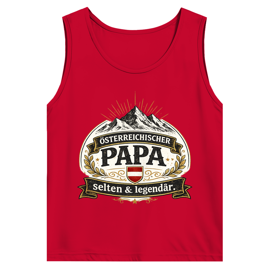 Herren Tank Top „Österreichischer Papa – selten & legendär“ | Lustiges Papa Muskelshirt