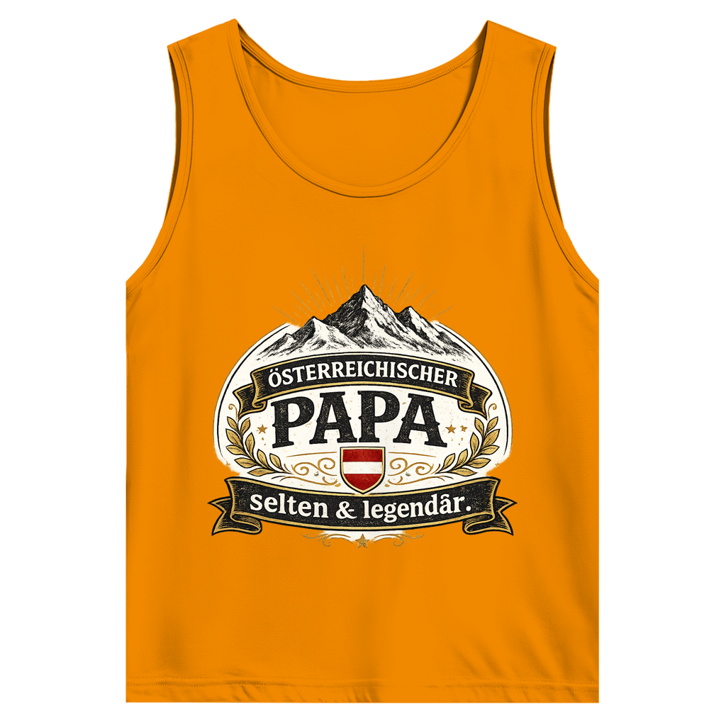 Herren Tank Top „Österreichischer Papa – selten & legendär“ | Lustiges Papa Muskelshirt