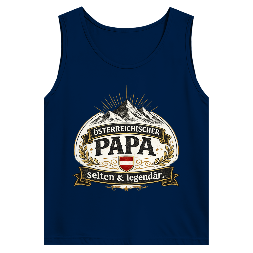 Herren Tank Top „Österreichischer Papa – selten & legendär“ | Lustiges Papa Muskelshirt