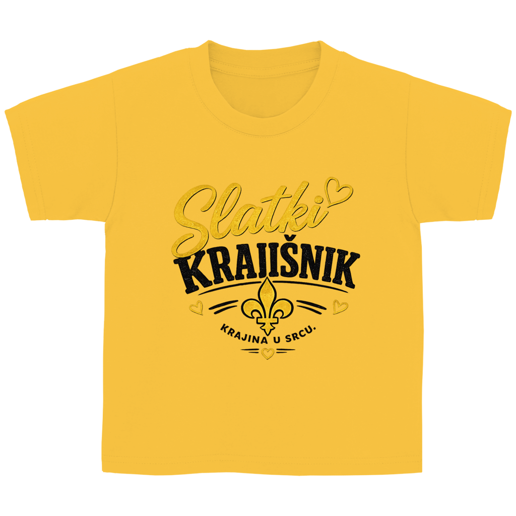 Kinder T-Shirt „Slatki Krajišnik“ – Lustiges Balkan Kinder Shirt aus Baumwolle
