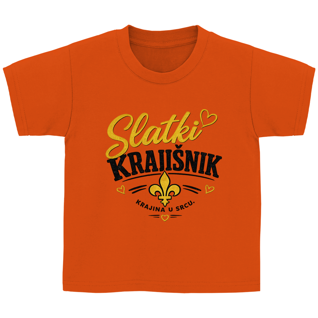 Kinder T-Shirt „Slatki Krajišnik“ – Lustiges Balkan Kinder Shirt aus Baumwolle