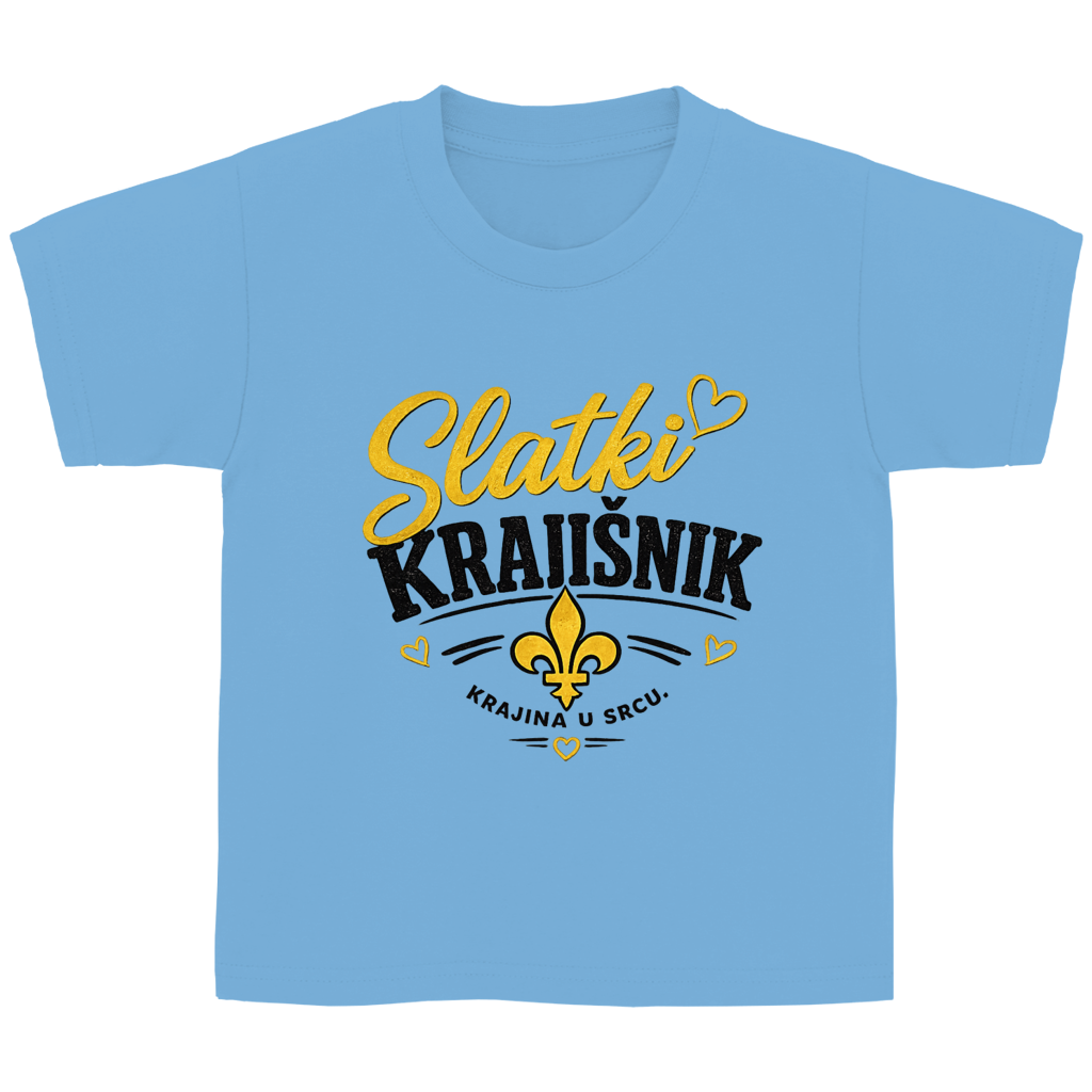Kinder T-Shirt „Slatki Krajišnik“ – Lustiges Balkan Kinder Shirt aus Baumwolle