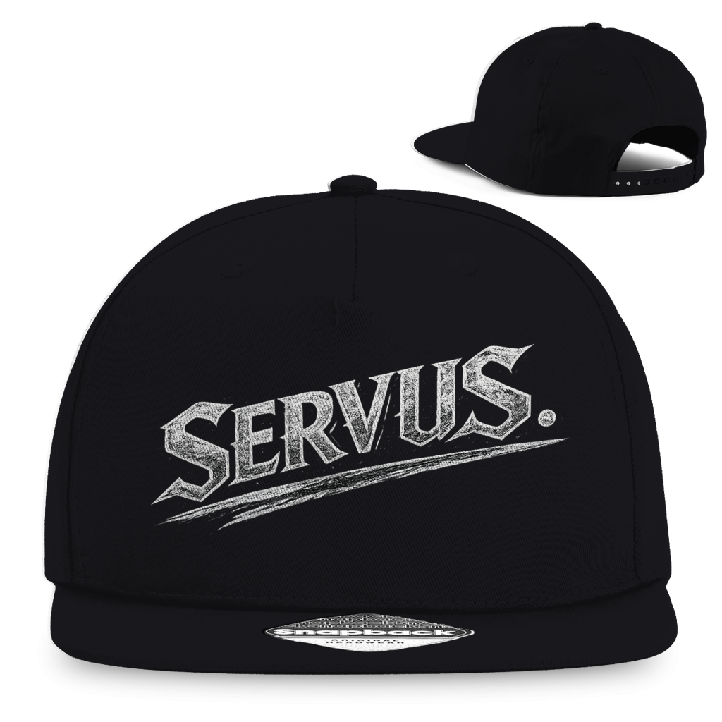 Snapback Rapper Cap „Servus“ – Österreichische Streetwear Cap im Retro Style