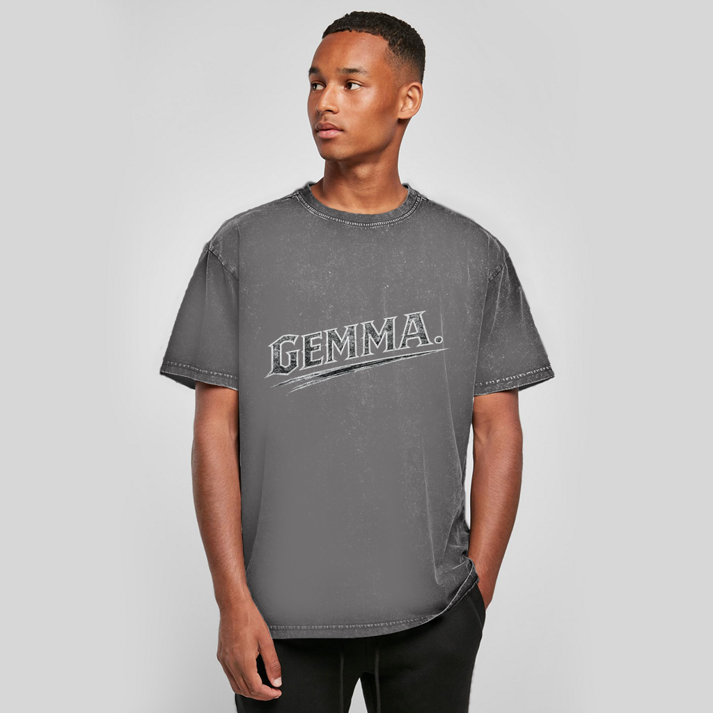 Prevelika isprana majica „Gemma“ – Austrijska streetwear majica isprana kiselinom