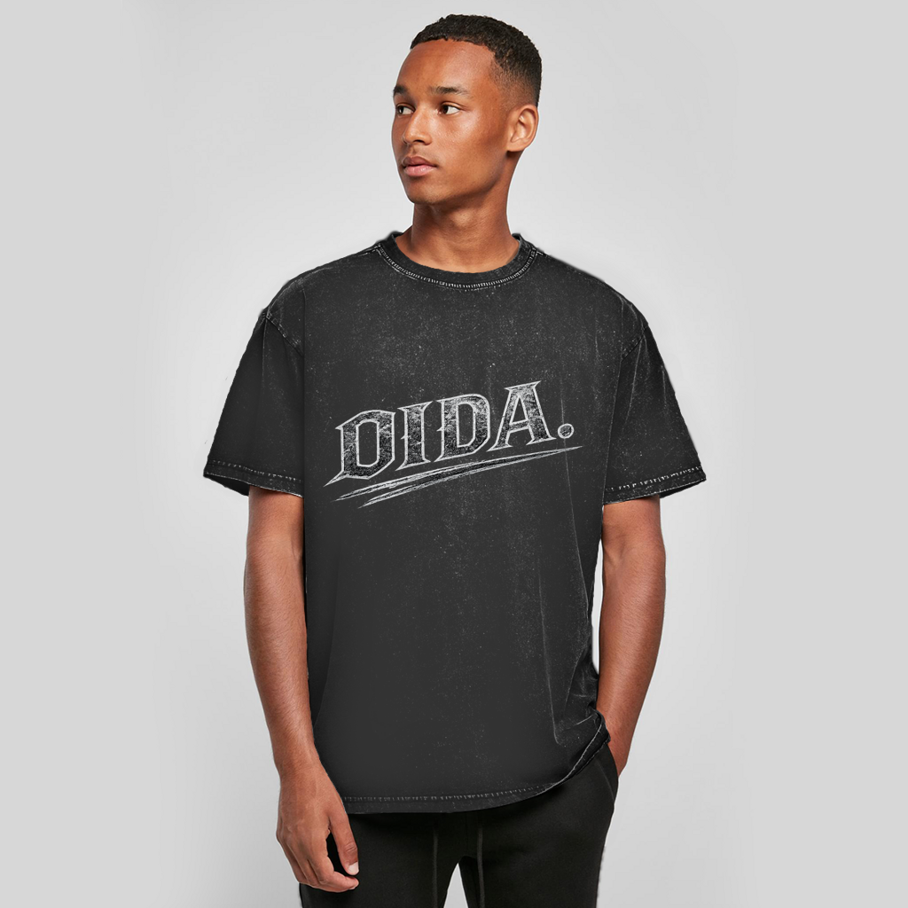 Oversize Washed T-Shirt „Oida“ – Österreichisches Acid Wash Streetwear Shirt