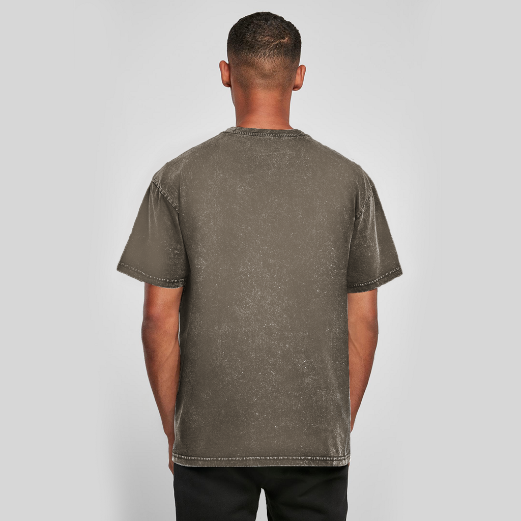 Prevelika isprana majica „Oida“ – Austrijska Acid Wash Streetwear majica