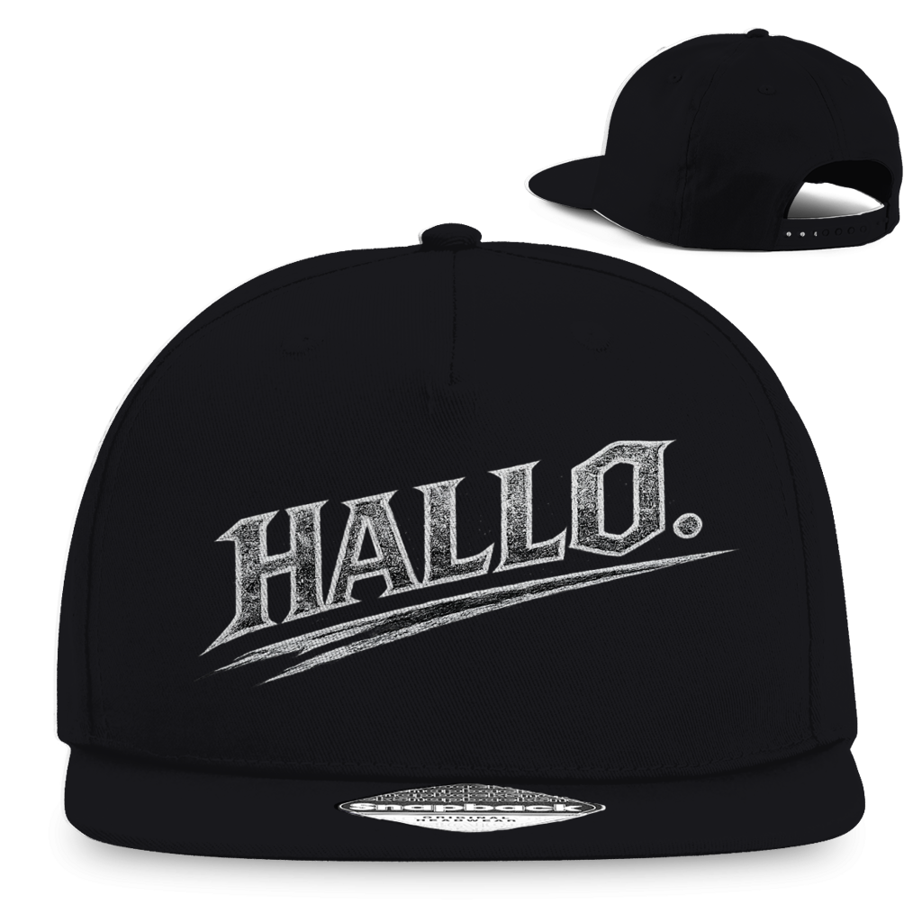 Snapback Rapper Cap „Hallo“ – Österreichische Streetwear Cap im Retro Style