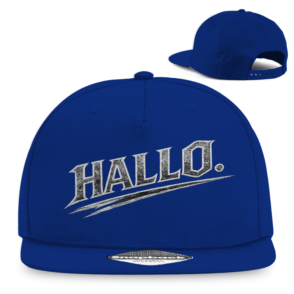 Snapback Rapper Cap „Hallo“ – Österreichische Streetwear Cap im Retro Style