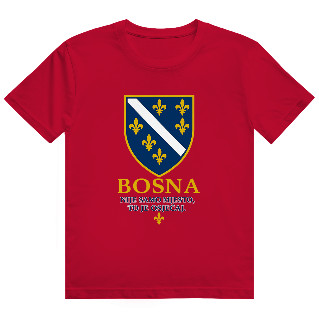 Herren Heavy Cotton T-Shirt Bosna Nije Samo Mjesto To Je Osjećaj