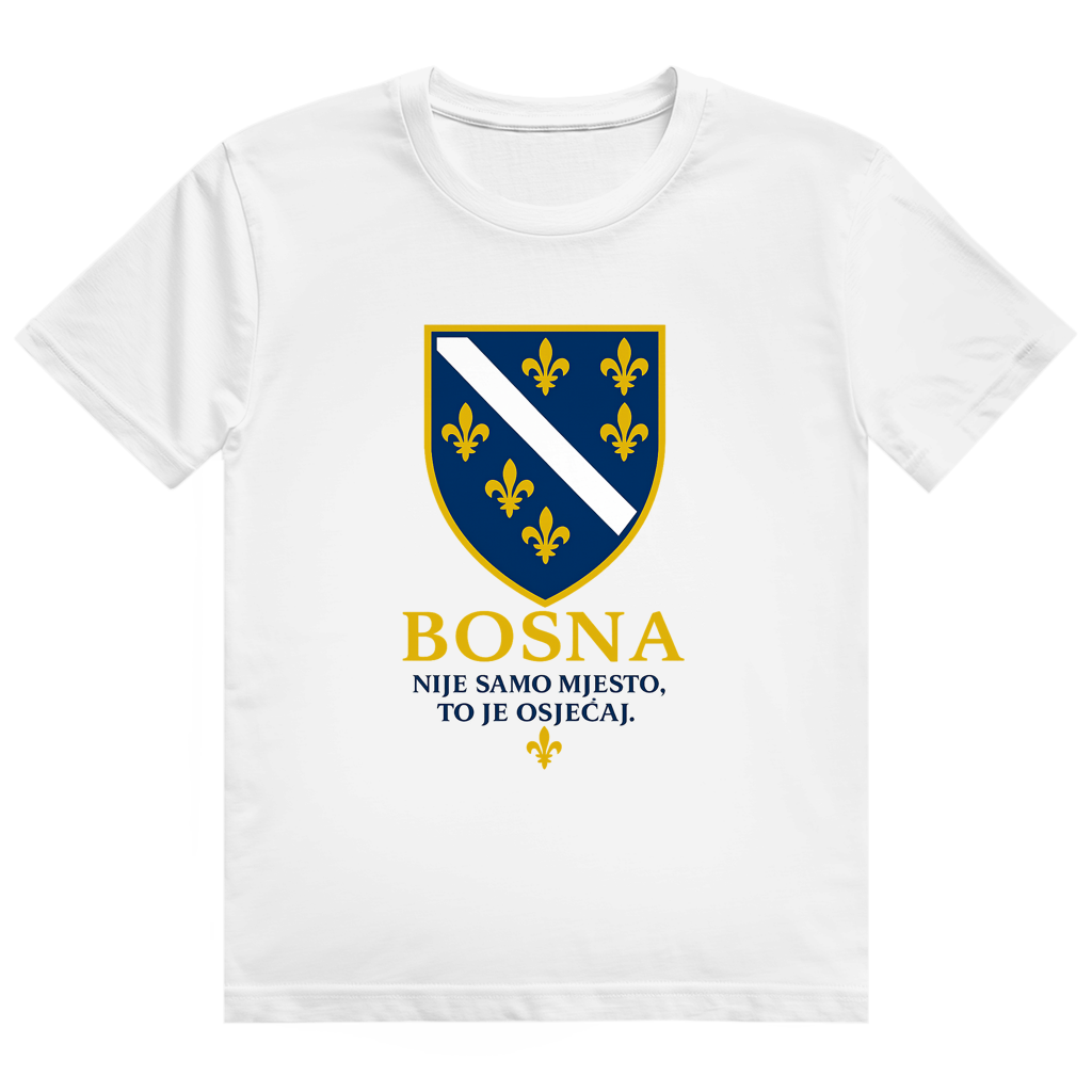 Herren Heavy Cotton T-Shirt Bosna Nije Samo Mjesto To Je Osjećaj