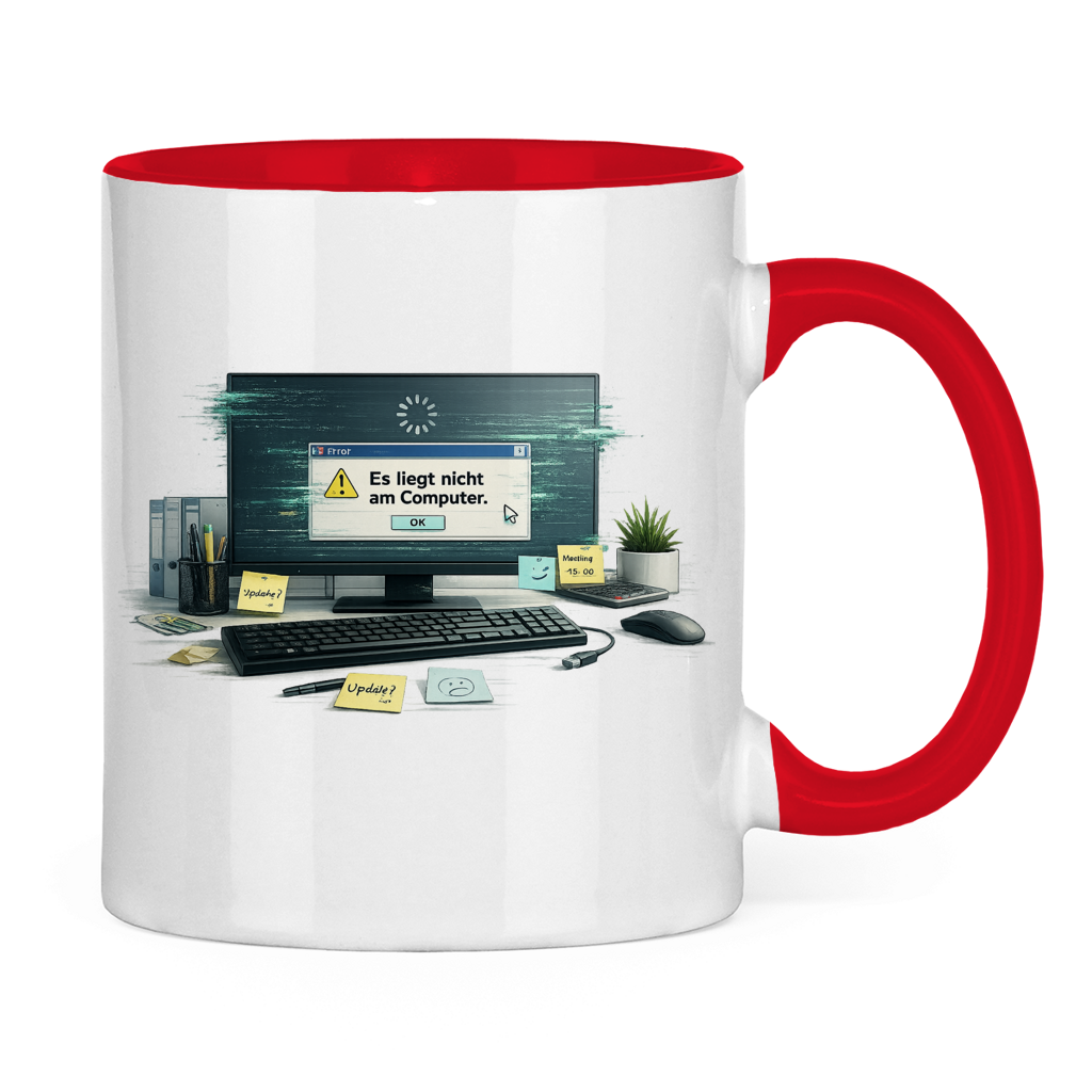 Es liegt nicht am Computer Tasse | Lustiges IT Geschenk