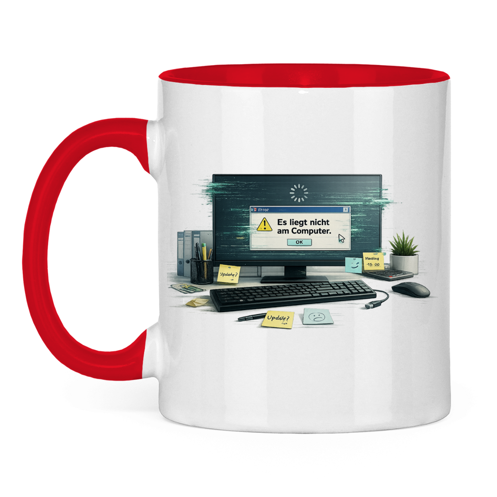Es liegt nicht am Computer Tasse | Lustiges IT Geschenk