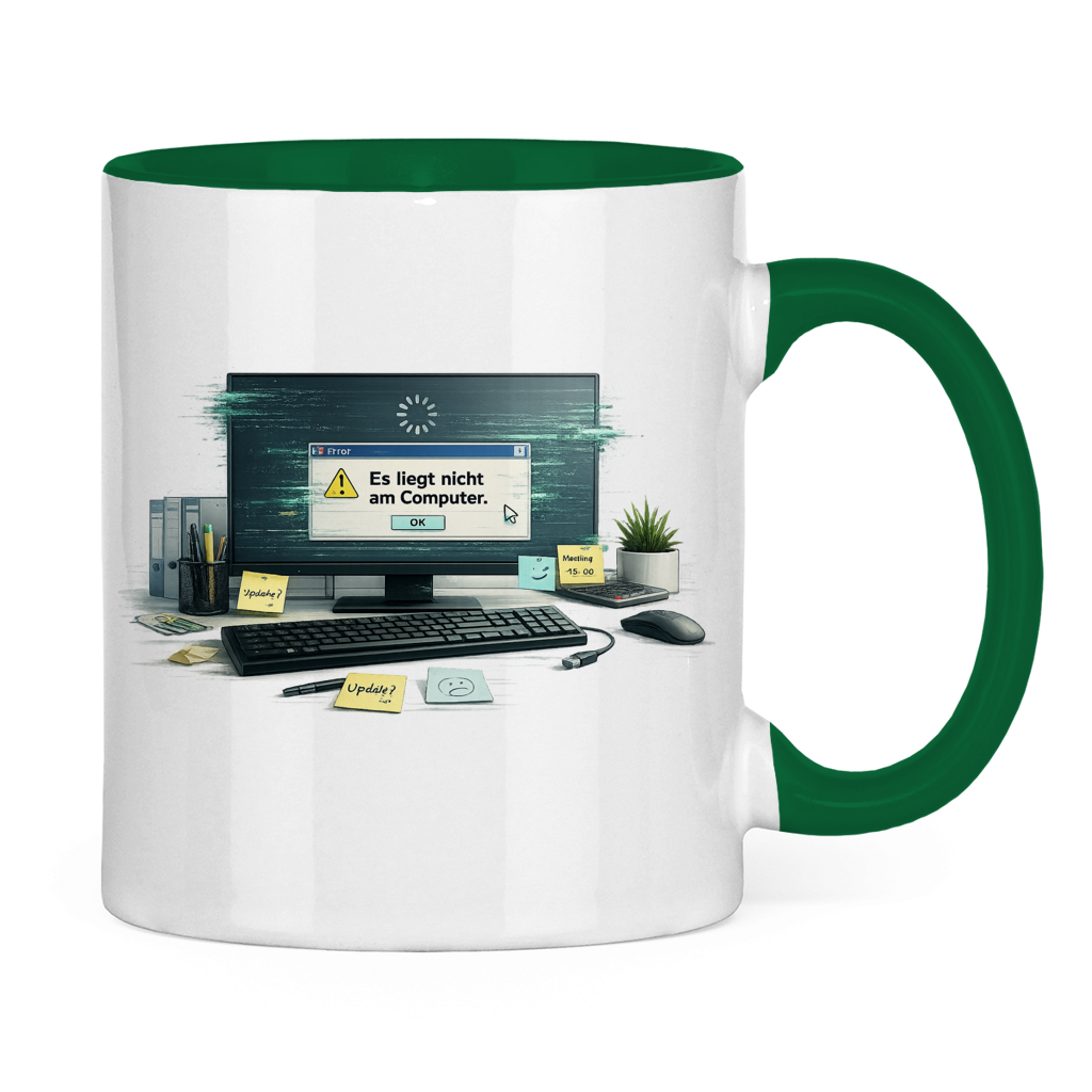 Es liegt nicht am Computer Tasse | Lustiges IT Geschenk