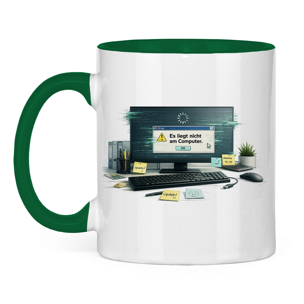 Es liegt nicht am Computer Tasse | Lustiges IT Geschenk