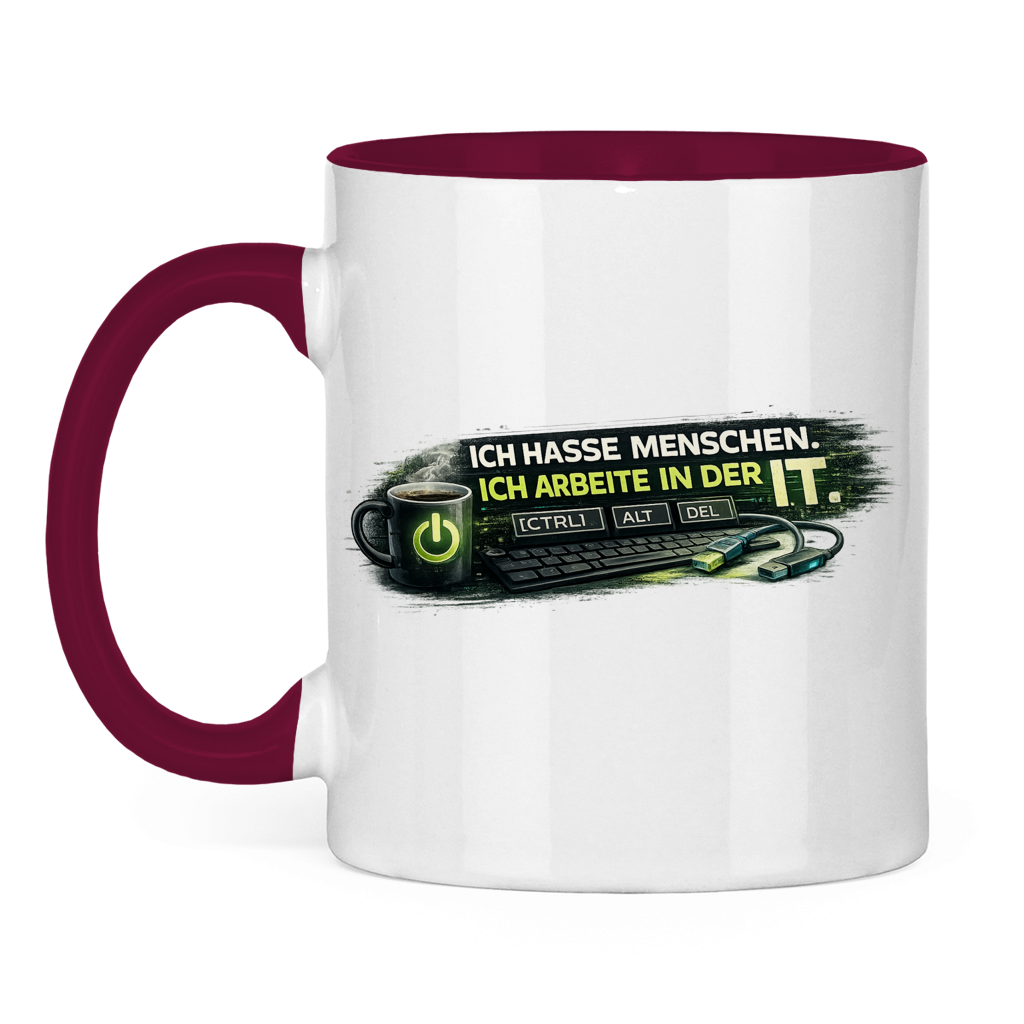 Ich hasse Menschen, ich arbeite in der IT Tasse