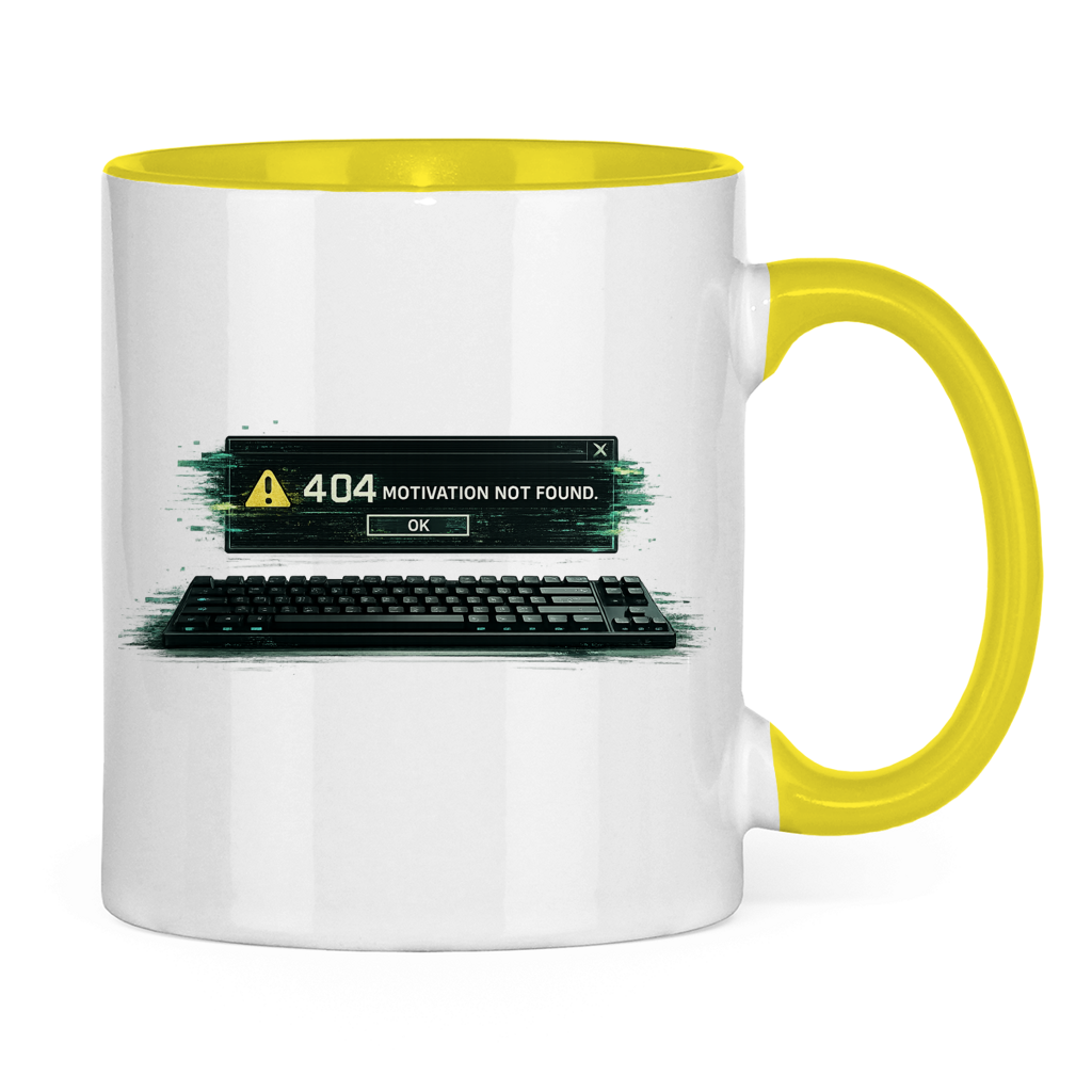 404 Motivation Not Found Tasse | Lustiger Büro Spruch