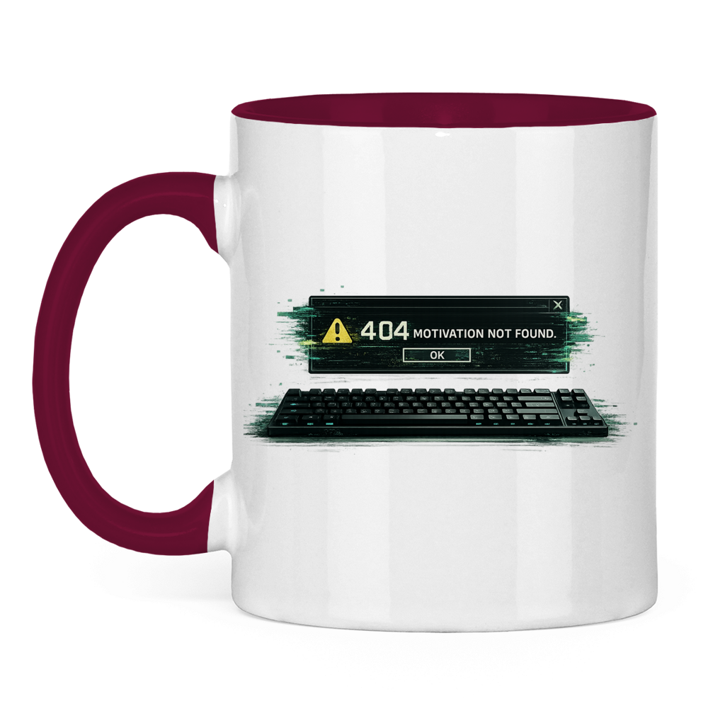 404 Motivation Not Found Tasse | Lustiger Büro Spruch