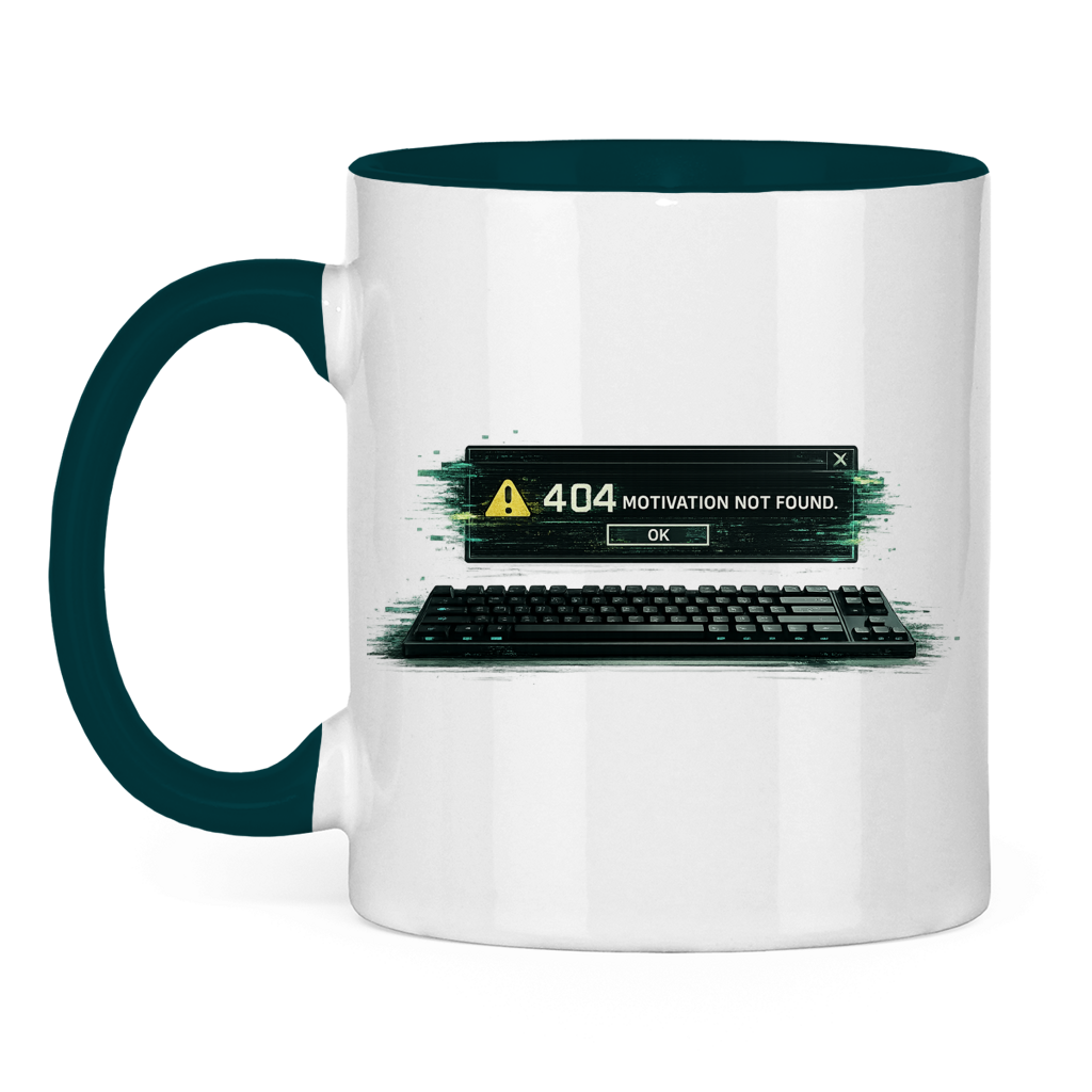 404 Motivation Not Found Tasse | Lustiger Büro Spruch