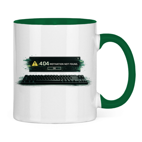 404 Motivation Not Found Tasse | Lustiger Büro Spruch