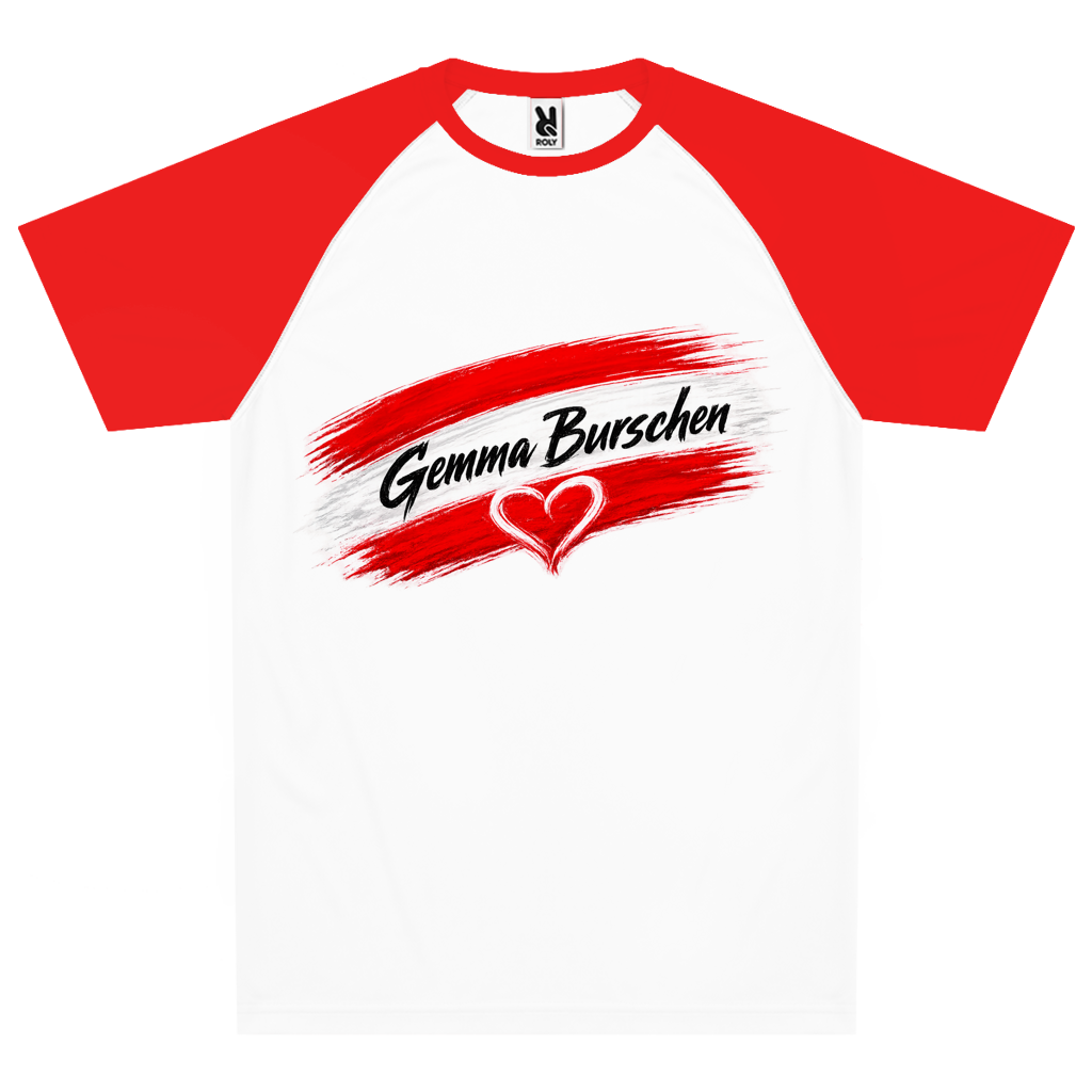 Unisex Atmungsaktives Sport T-Shirt - Gemma Burschen Österreich Funktionsshirt mit Herz