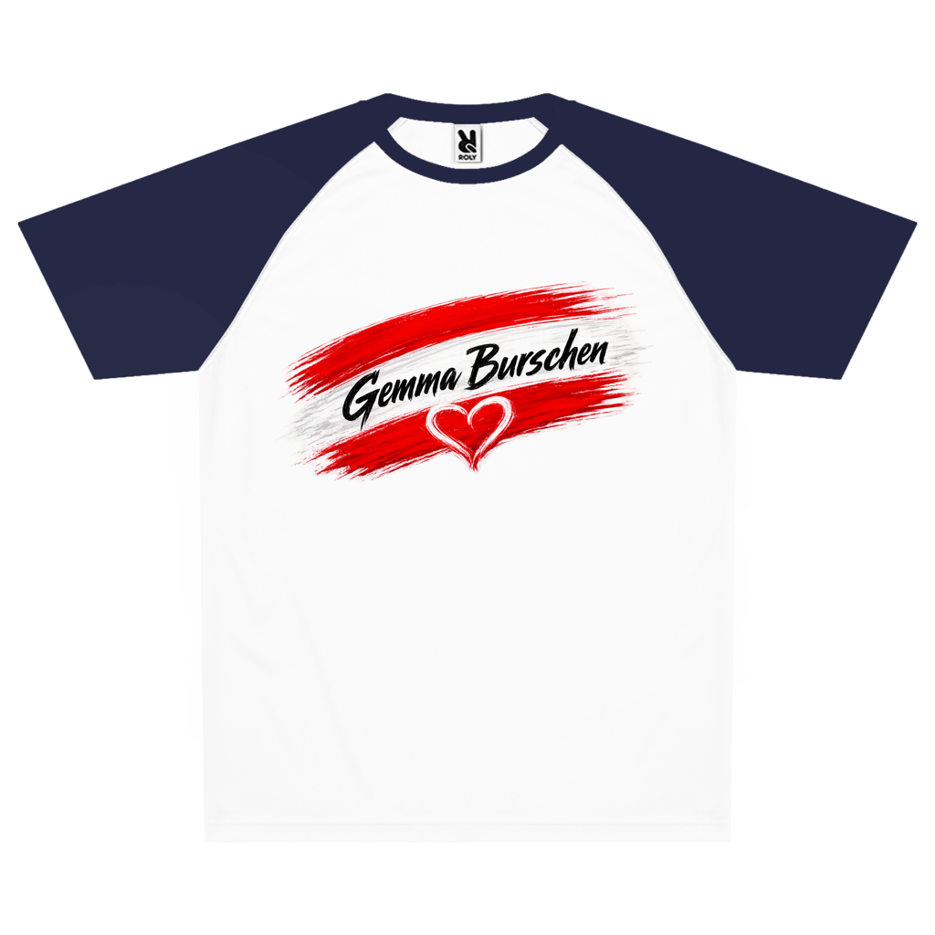 Kinder Atmungsaktives Sport T-Shirt - Gemma Burschen Österreich Funktionsshirt mit Herz