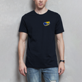 Basic Herren T-Shirt Bosnien Flagge Herz