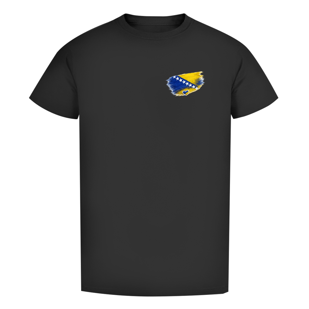 Herren Premium Bio T-Shirt Bosnien Flagge Herz