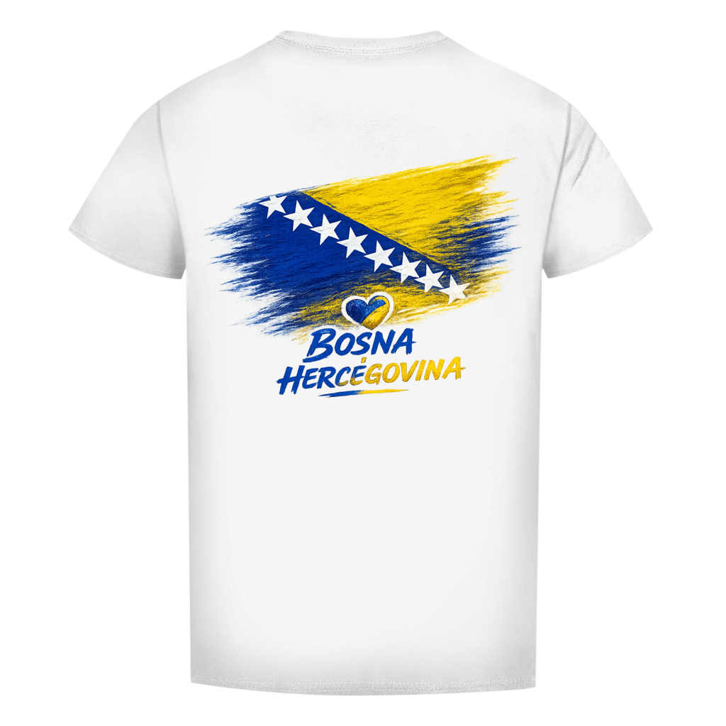 Muška premium majica od organskog pamuka Bosna Zastava Srce