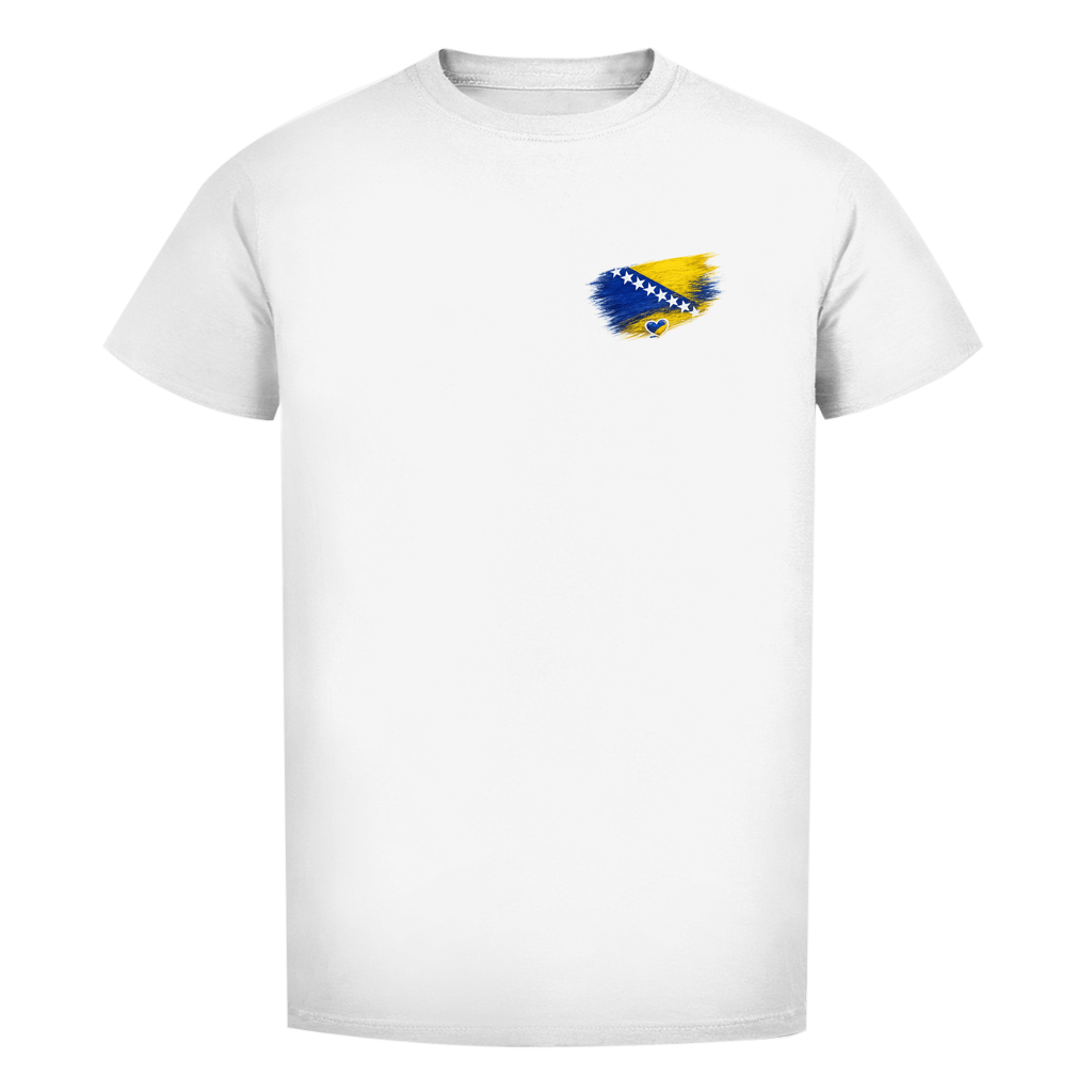 Herren Premium Bio T-Shirt Bosnien Flagge Herz