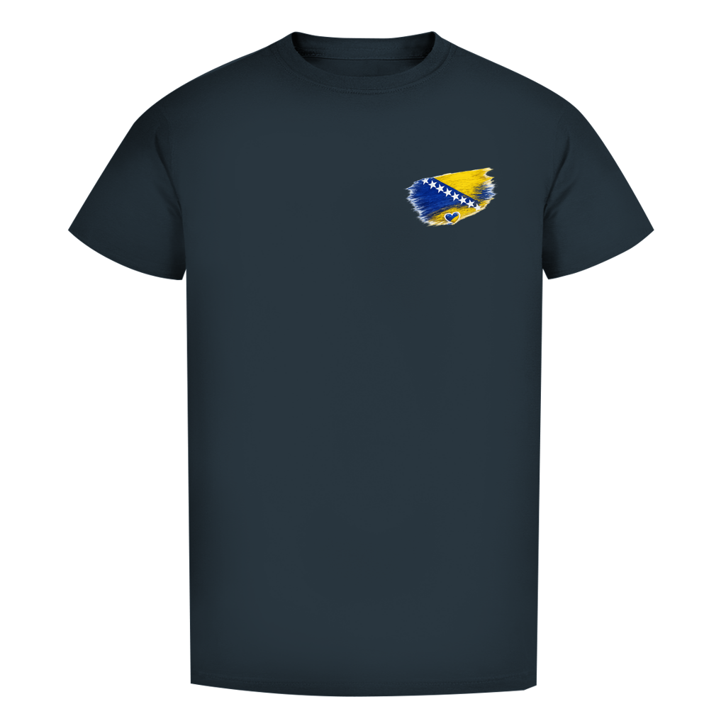 Herren Premium Bio T-Shirt Bosnien Flagge Herz