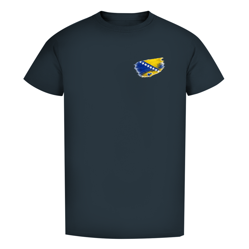 Herren Premium Bio T-Shirt Bosnien Flagge Herz