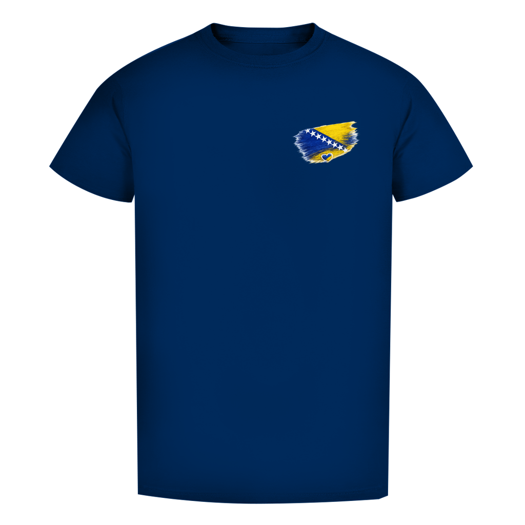 Herren Premium Bio T-Shirt Bosnien Flagge Herz