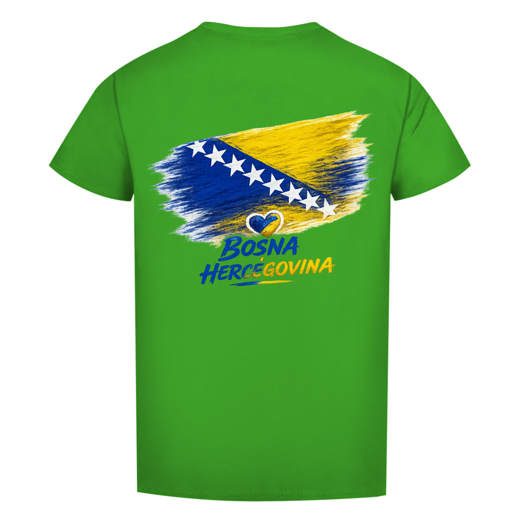 Herren Premium Bio T-Shirt Bosnien Flagge Herz