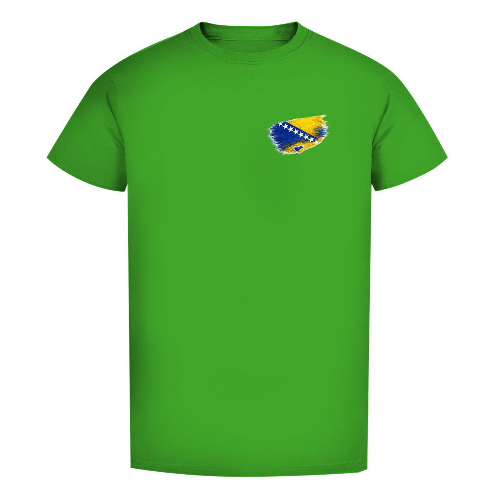 Herren Premium Bio T-Shirt Bosnien Flagge Herz