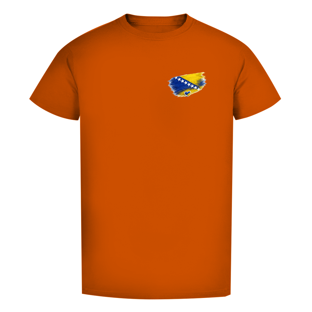 Herren Premium Bio T-Shirt Bosnien Flagge Herz