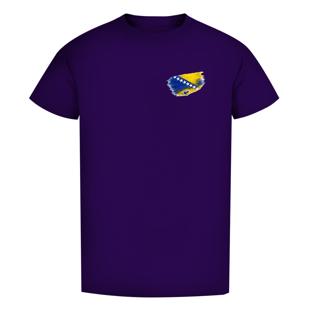 Herren Premium Bio T-Shirt Bosnien Flagge Herz