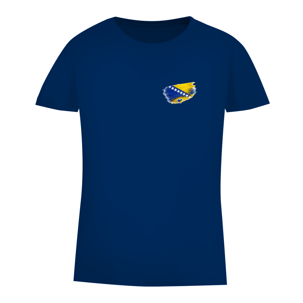 Damen Premium Bio T-Shirt  Bosnien Flagge Herz