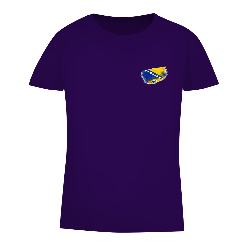 Damen Premium Bio T-Shirt  Bosnien Flagge Herz