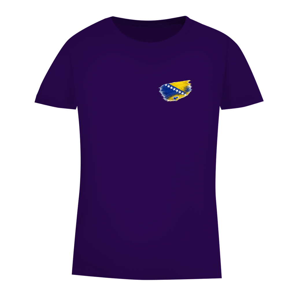 Damen Premium Bio T-Shirt  Bosnien Flagge Herz