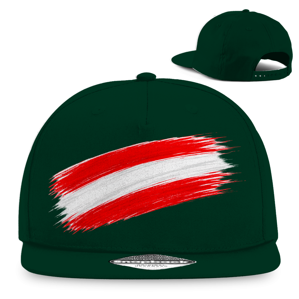 Einfach Österreich 🇦🇹 Rapper Cap | Österreich Snapback mit Rot-Weiß-Rot Design