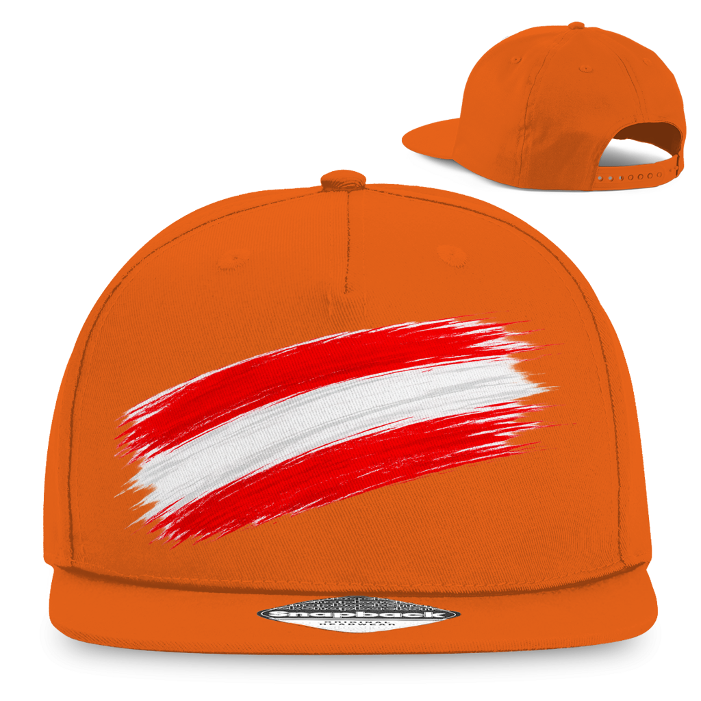 Einfach Österreich 🇦🇹 Rapper Cap | Österreich Snapback mit Rot-Weiß-Rot Design