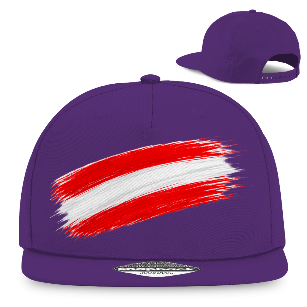Einfach Österreich 🇦🇹 Rapper Cap | Österreich Snapback mit Rot-Weiß-Rot Design