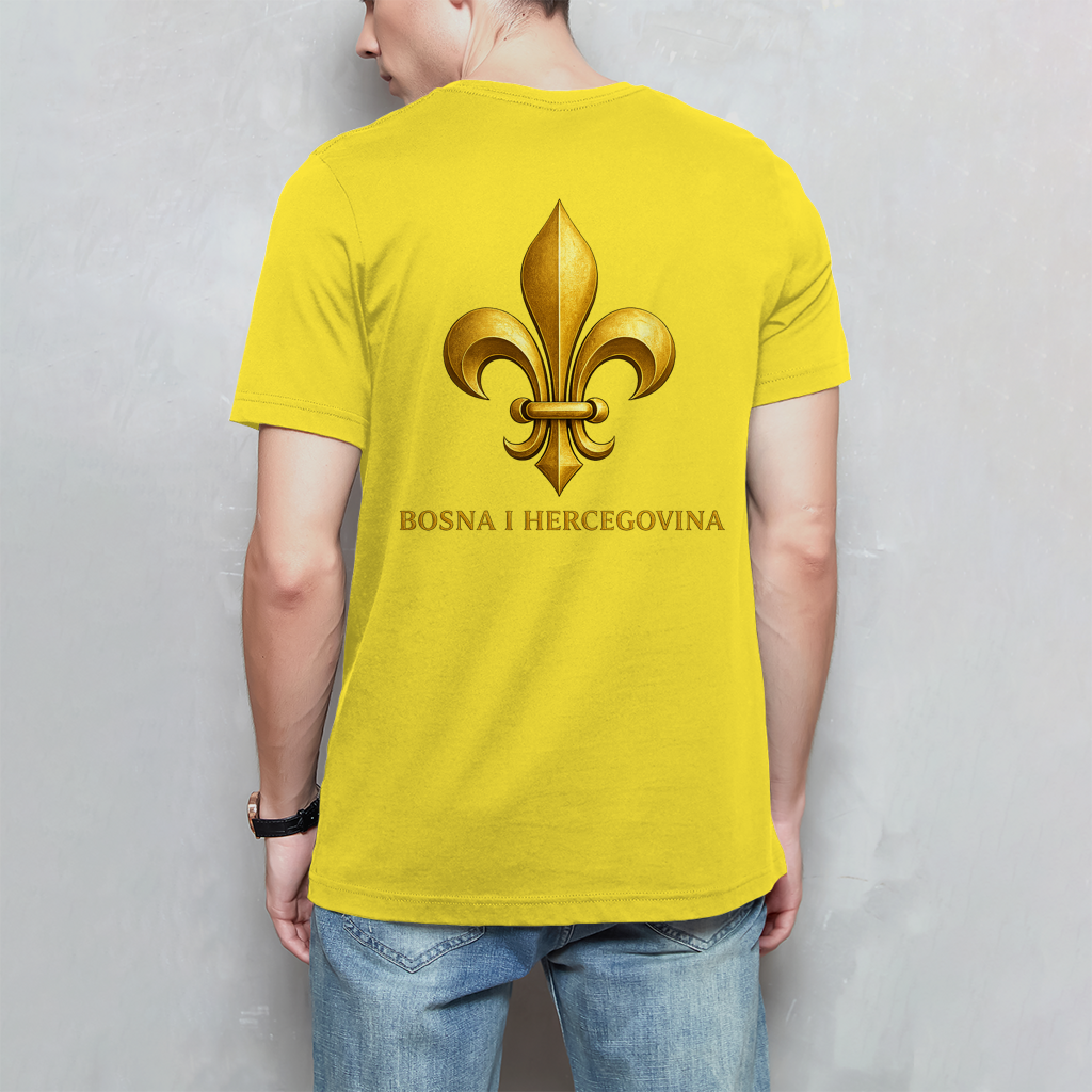 Herren T-Shirt Goldener Bosnischer Ljiljan