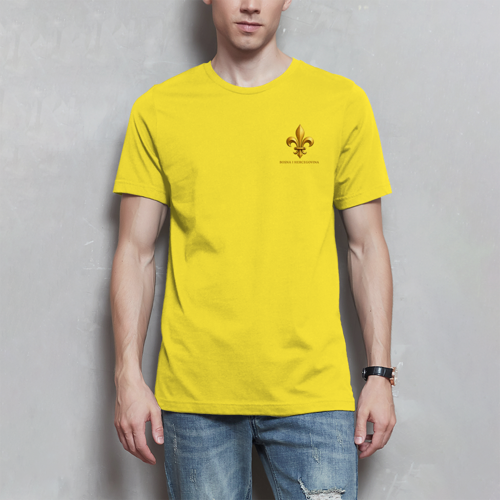 Herren T-Shirt Goldener Bosnischer Ljiljan