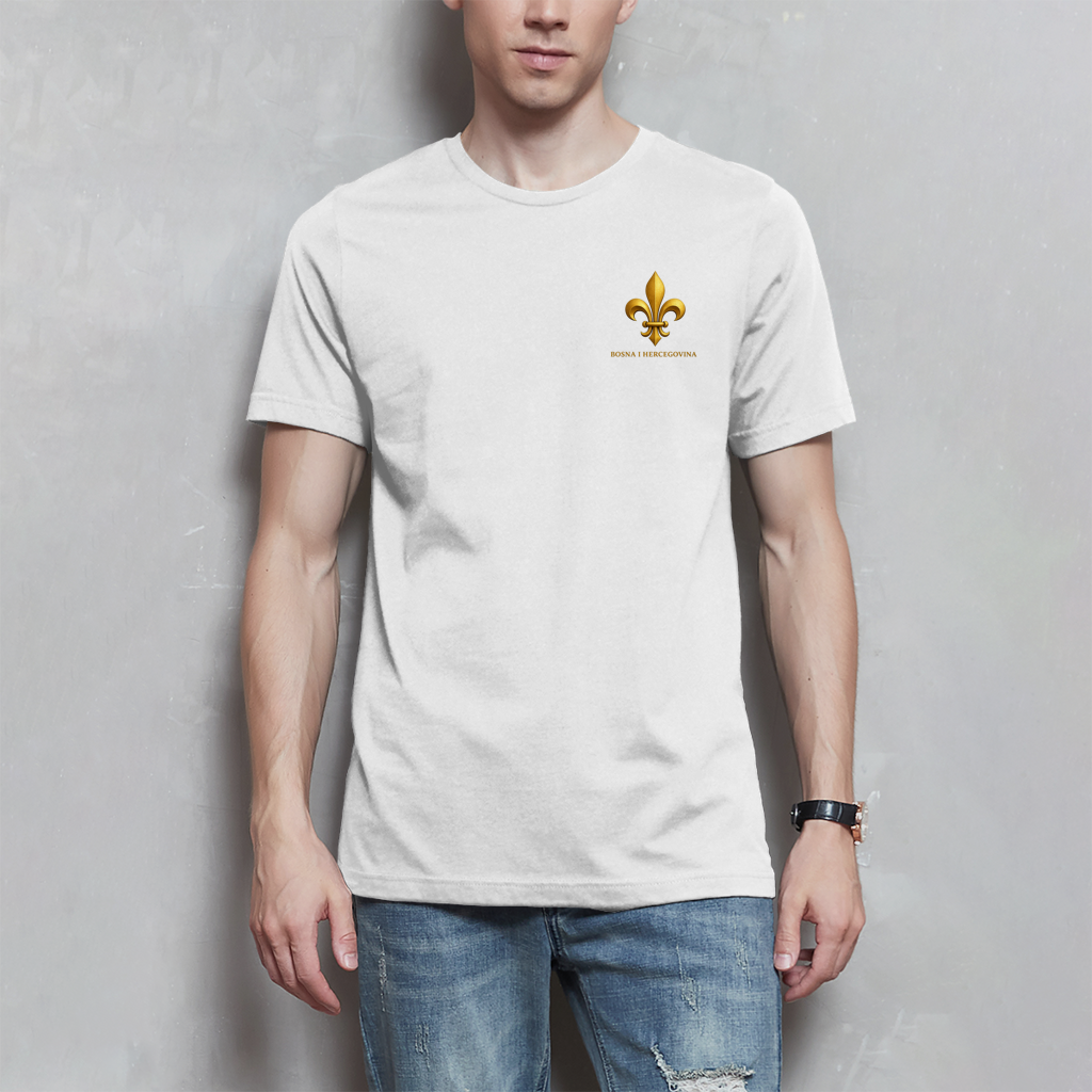 Herren T-Shirt Goldener Bosnischer Ljiljan