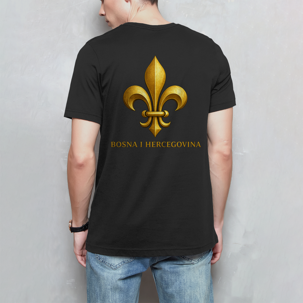 Herren T-Shirt Goldener Bosnischer Ljiljan